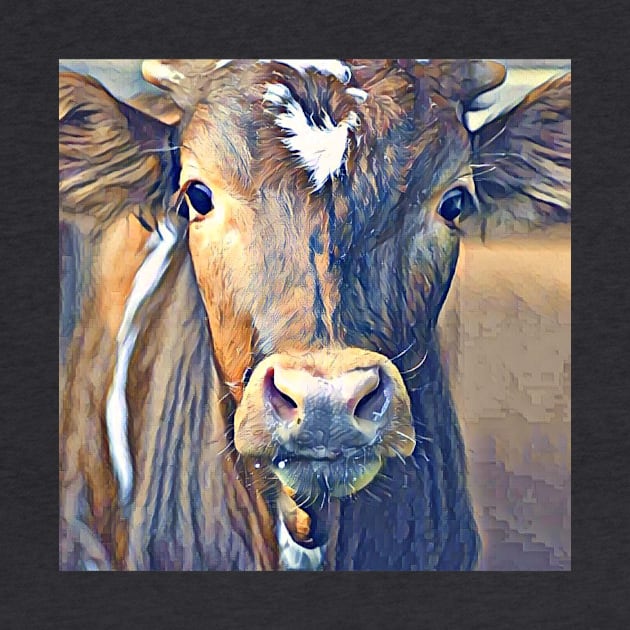 Texas Longhorn calf by Sharonzoolady